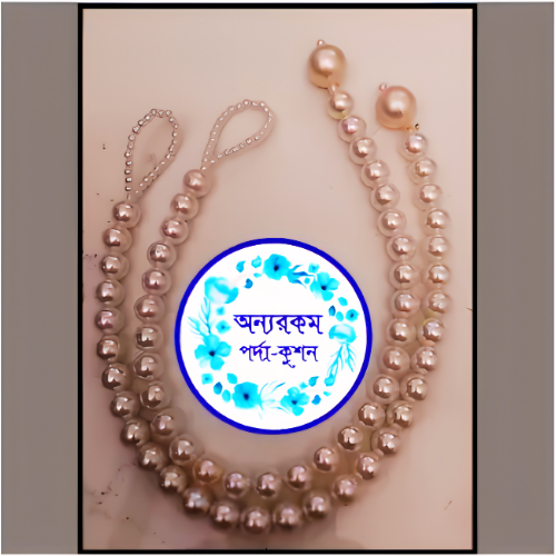 চমৎকার হাতে তৈরি পর্দার হোল্ডার ও সাদা মুক্তার টাইব্যাক সেট - Image 5