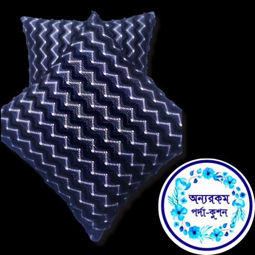 কালো রঙের নেট কাপড়ের ১৬ বাই ১৬ স্টাইলিশ কুশন কভার। - Image 4